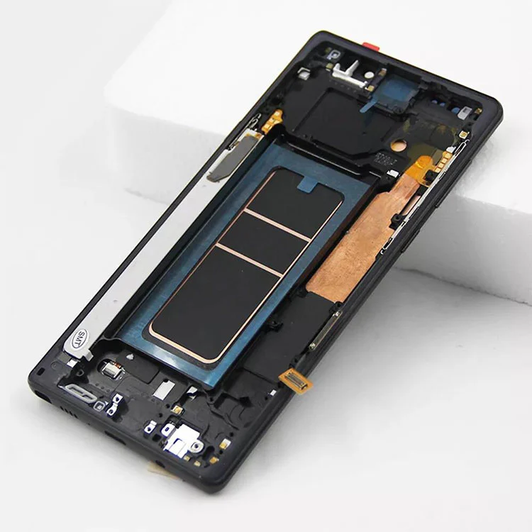 سیمسنگ کہکشاں نوٹ 9 LCD OLED ڈسپلے اسکرین ڈیجیٹائزر اسمبلی فریم کے ساتھ